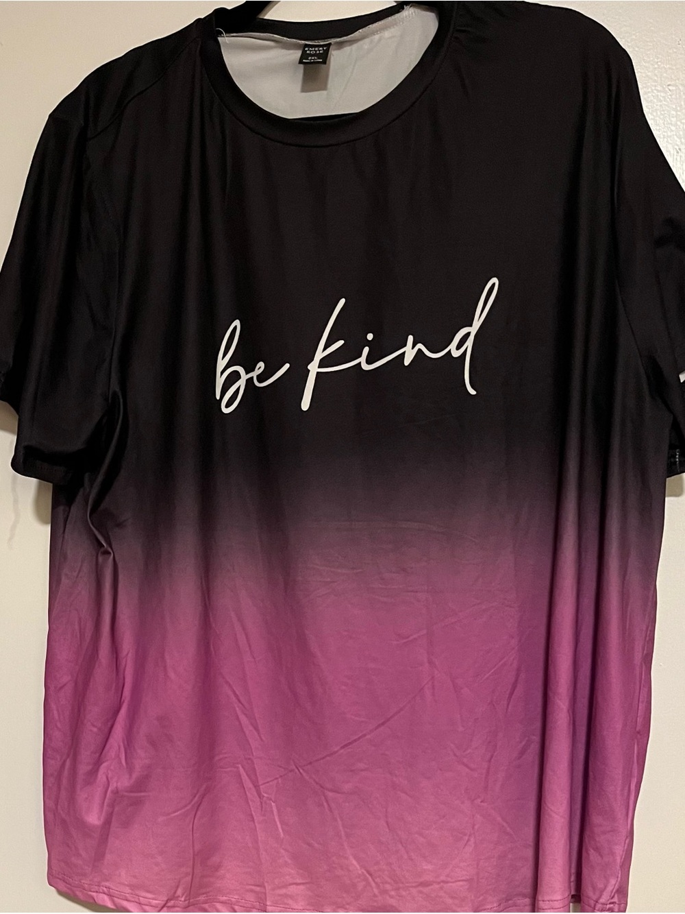 Be Kind Ombre T-Shirt - Black to Pink Gradient